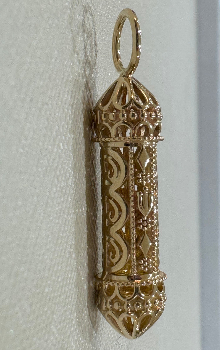 14ky Custom Mezuzah Pendant