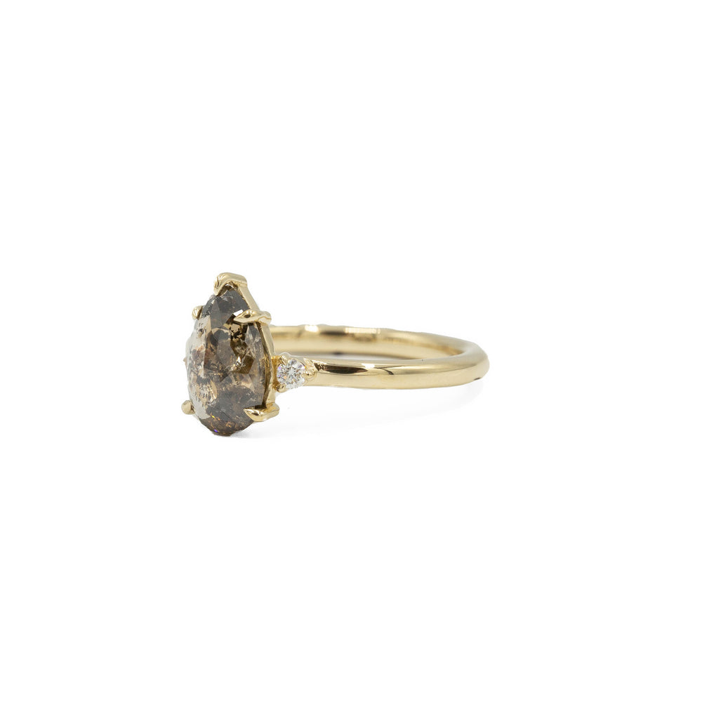 14ky 1.75ct Pear Salt & Pepper 
