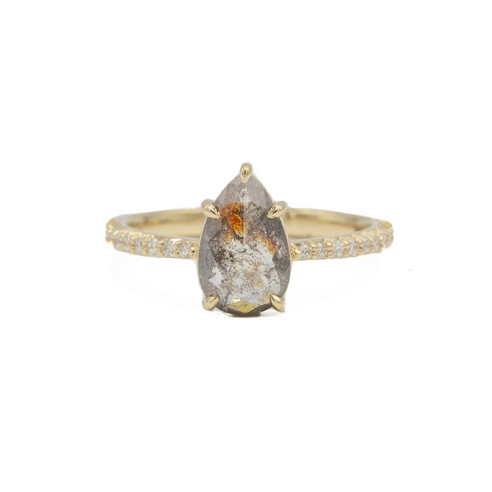14ky 1.15ct Pear Calico Salt & Pepper 