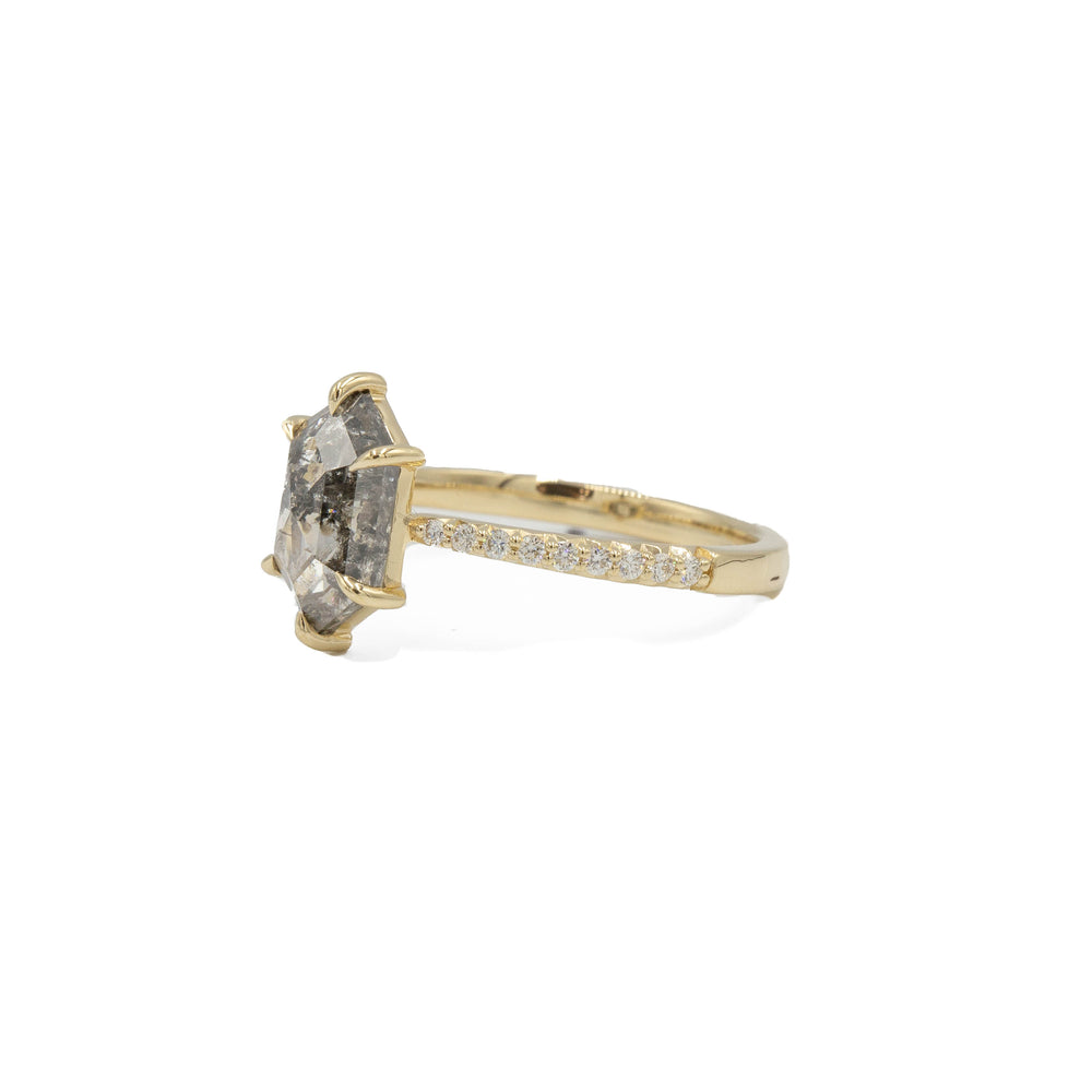 14ky 1.70ct Hexagon Salt & Pepper 
