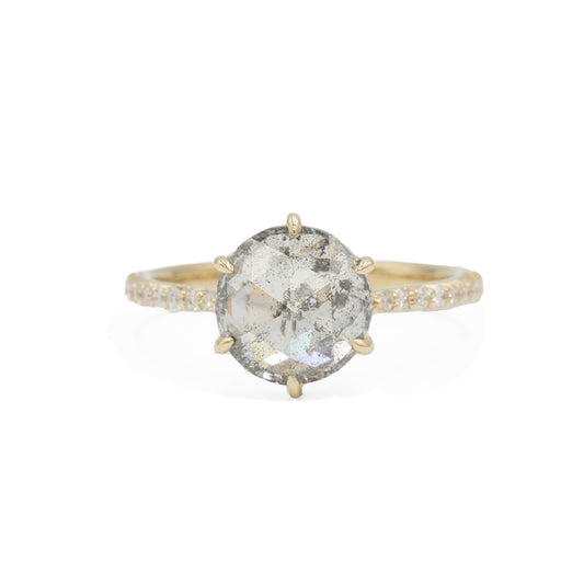 2.99ct Round "Tessa" Salt & Pepper Diamond Ring