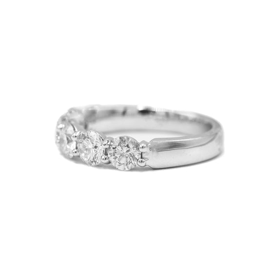 Platinum 1.52ctw 5-Stone Diamond Band