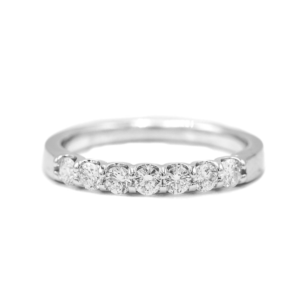 Platinum .50ctw Scoop-Cup Diamond Band