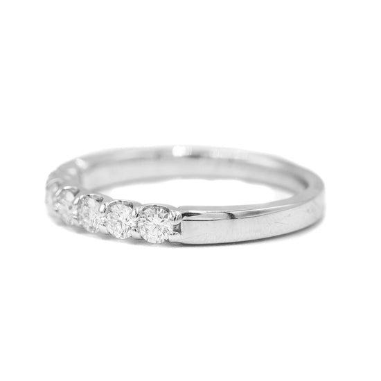 Platinum .50ctw Scoop-Cup Diamond Band