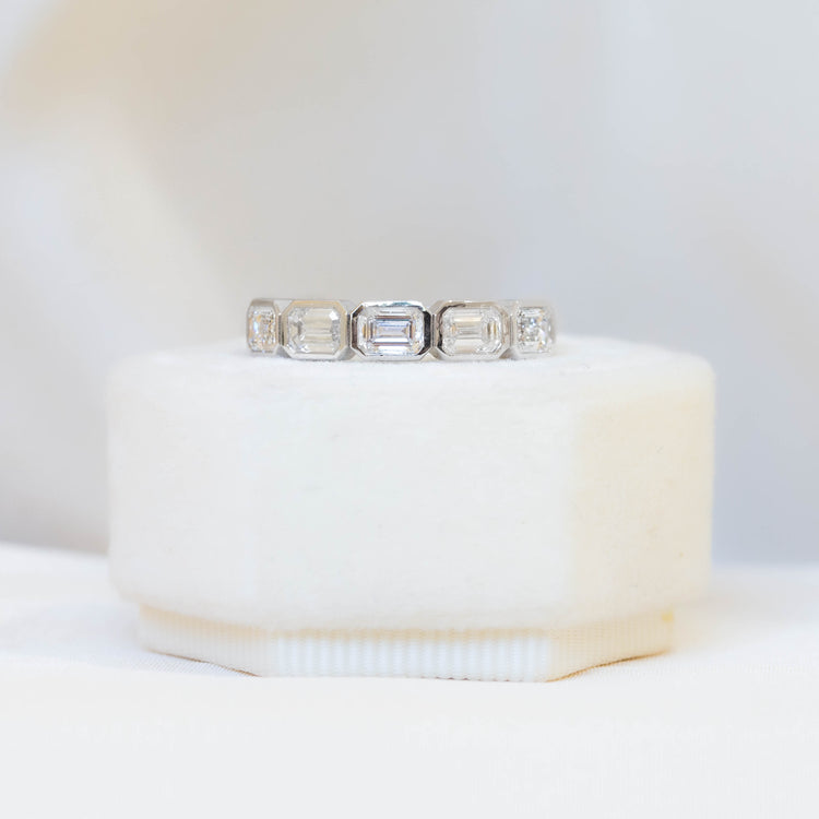 1.21ctw Emerald-Cut Lab Grown Diamond Band