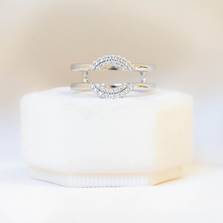 14kw Double Halo Diamond Guard Band