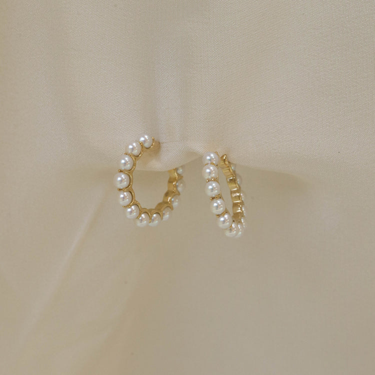 14ky Akoya Pearl Hoops
