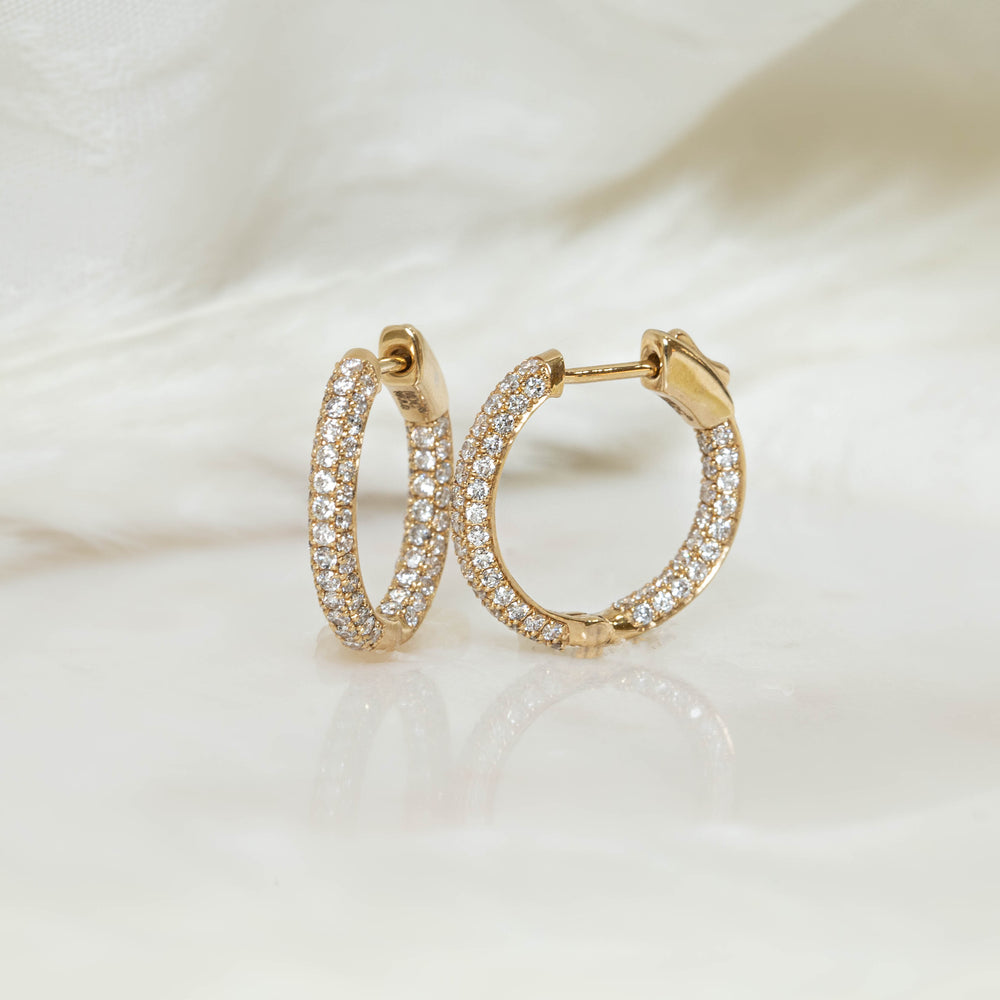 14ky 1.86ctw Lab-Grown Diamond Hoops