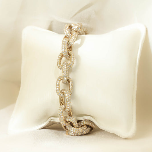 14ky Diamond Link Bracelet