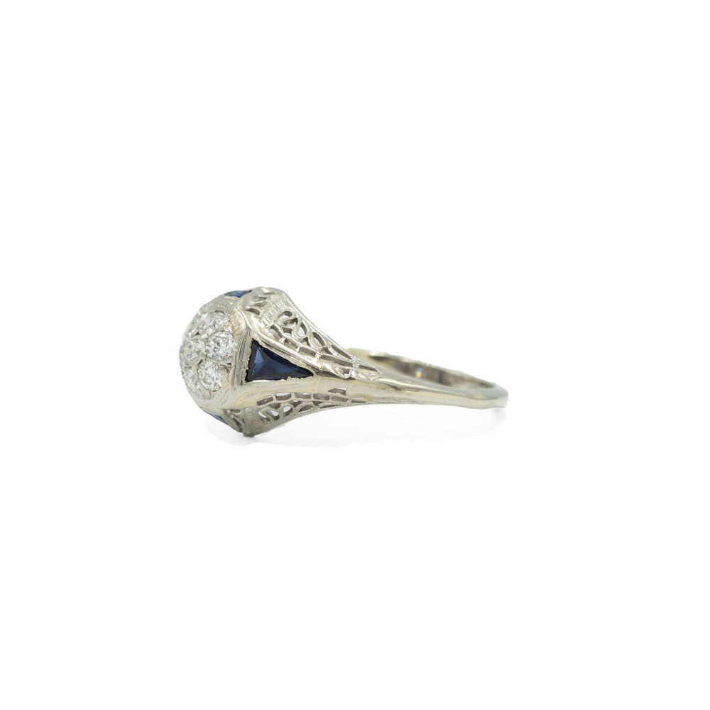 Vintage .35ctw Cluster Diamond Ring