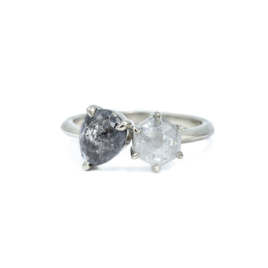 .87ct Pear & .98ct Hex-Shaped Toi De Moi Diamond Ring