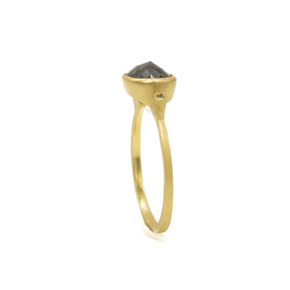 1.24ct East To West Oval Bezel-Set Diamonds Ring