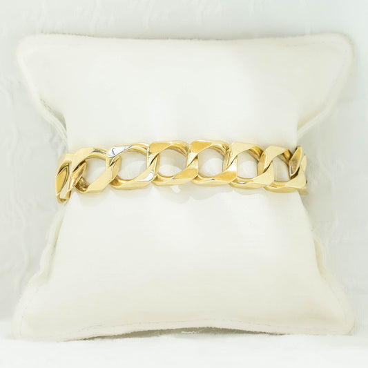 18ky Vintage 12mm Wide Cuban Bracelet