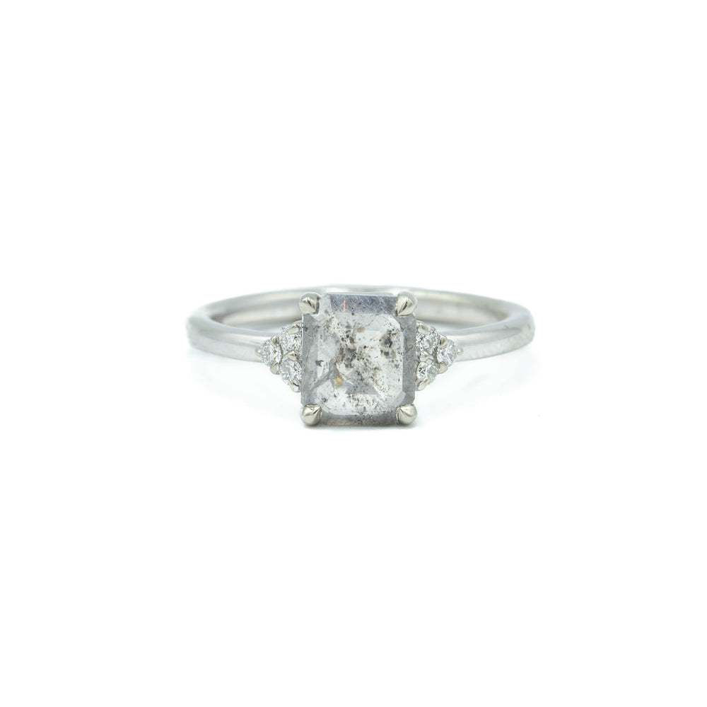 1.00ct "Maya" Emerald-Cut Salt & Pepper Diamonds Ring
