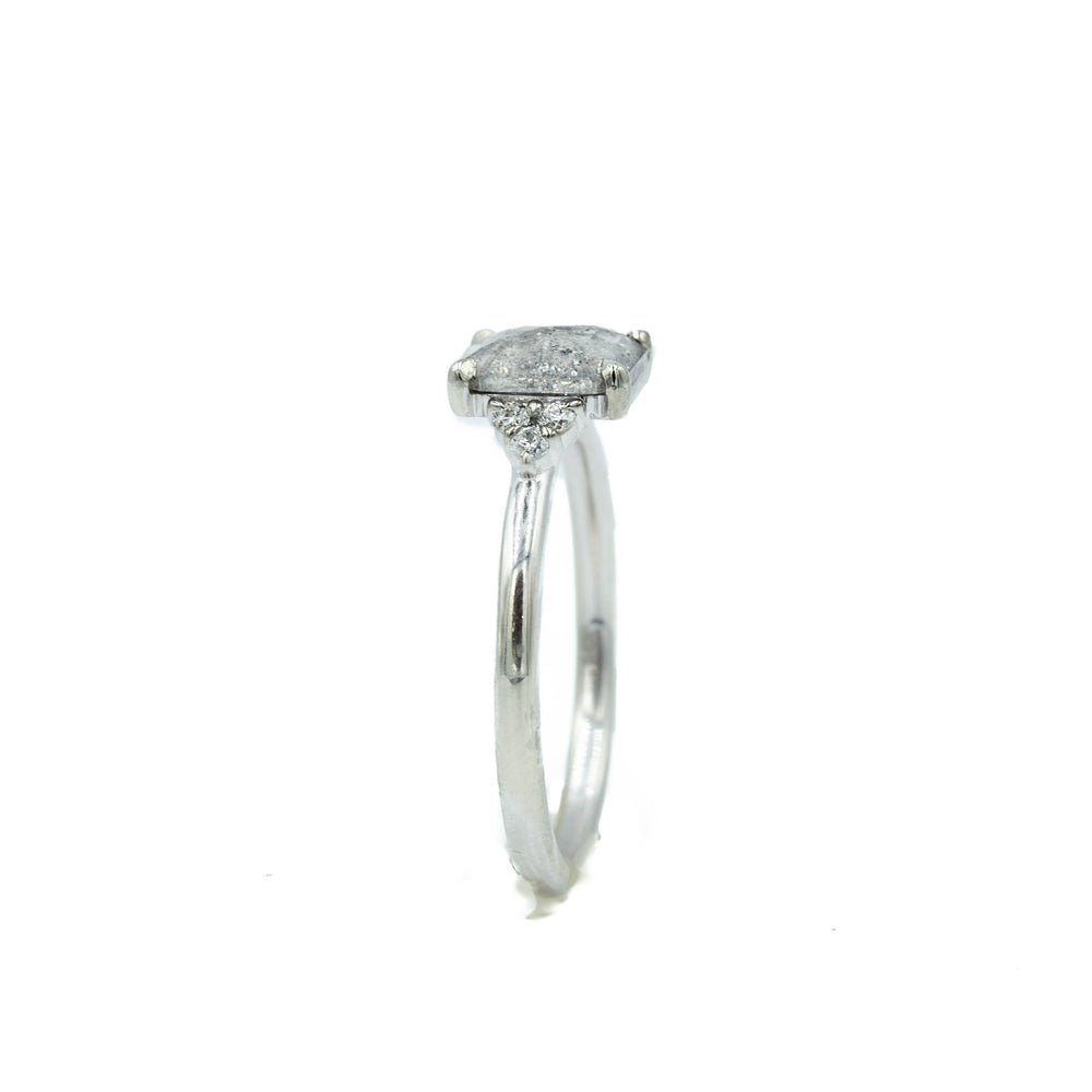 1.00ct "Maya" Emerald-Cut Salt & Pepper Diamonds Ring