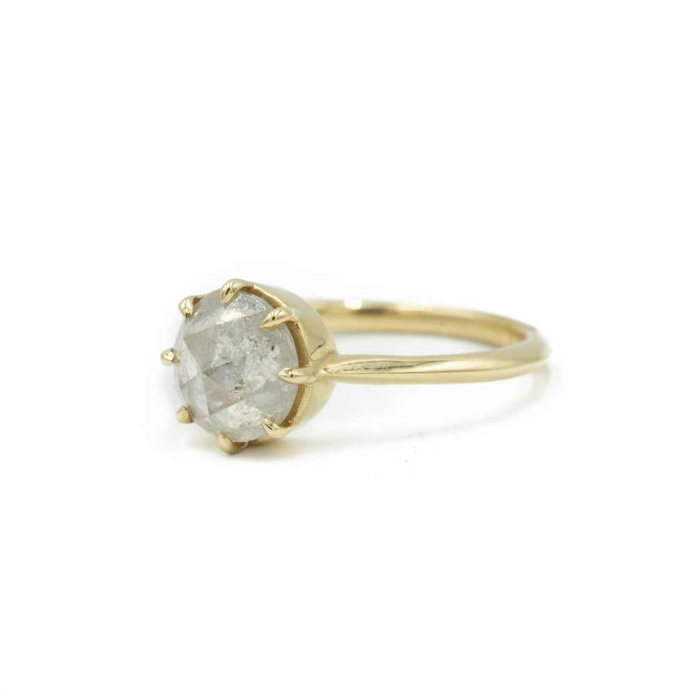 1.99ct Salt & Pepper Crown Ring