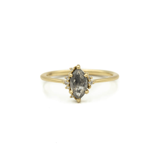 .89ct “Stella" Marquise Salt & Pepper Diamond Ring