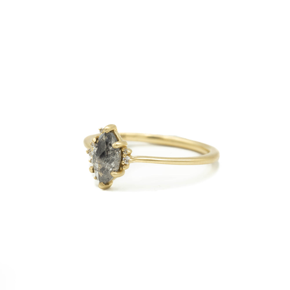 .89ct “Stella" Marquise Salt & Pepper Diamond Ring