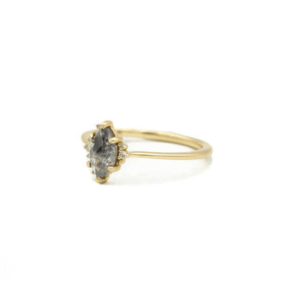 .89ct “Stella" Marquise Salt & Pepper Diamond Ring