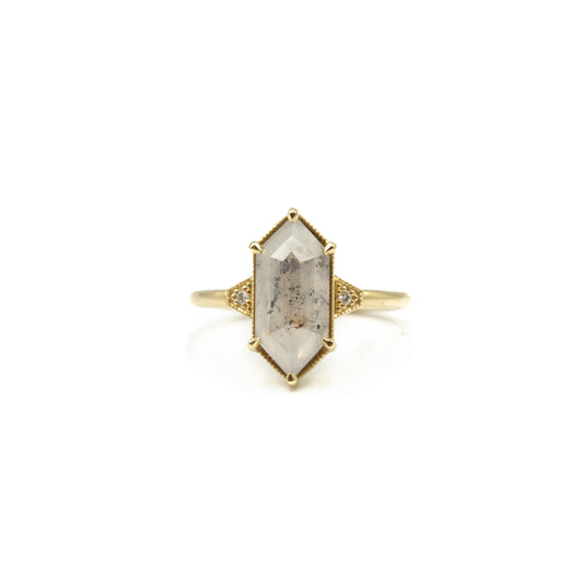 3.29ct Elongated Hex-Shaped "Niko" Diamond Ring