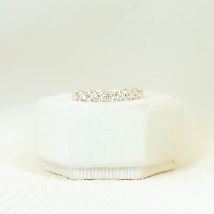 14ky .55ctw Double Diamond Band