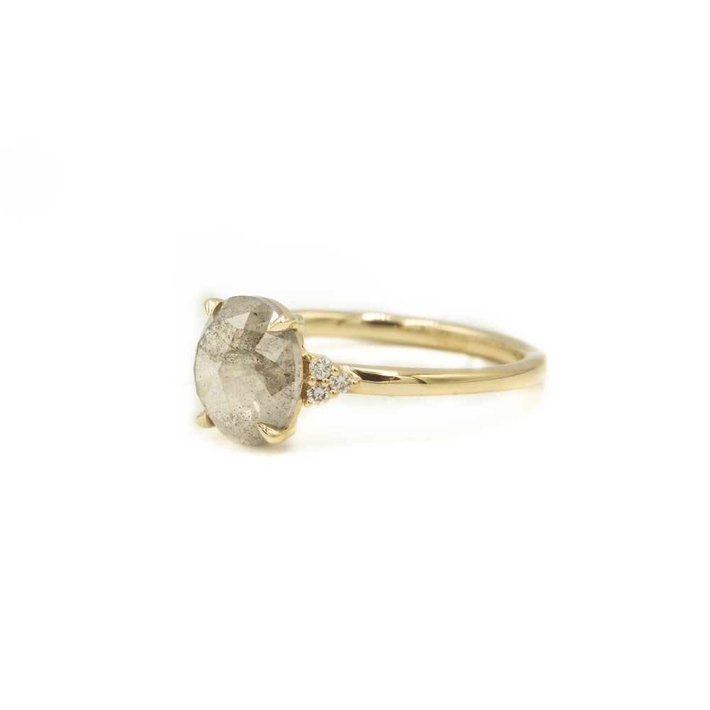 14ky 1.81ct Oval Salt & Pepper 