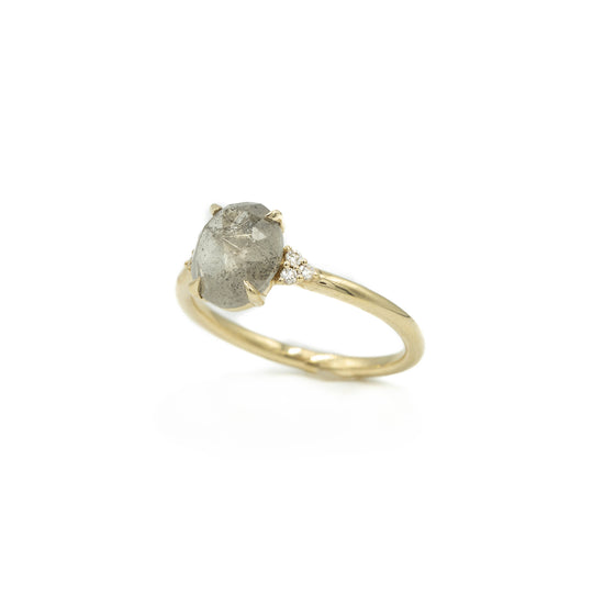 14ky 1.81ct Oval Salt & Pepper 