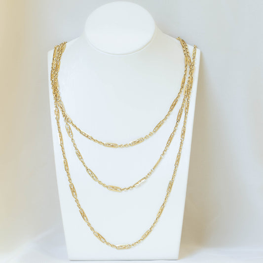 Vintage 18kt Gold French Guard Chain