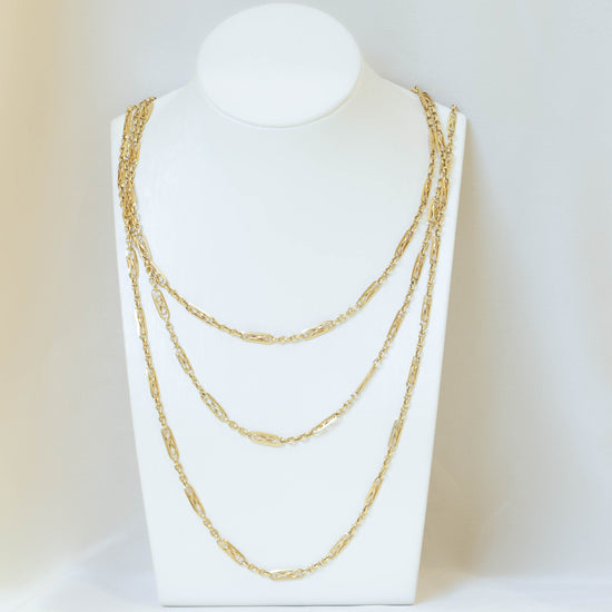 Vintage 18kt Gold French Guard Chain