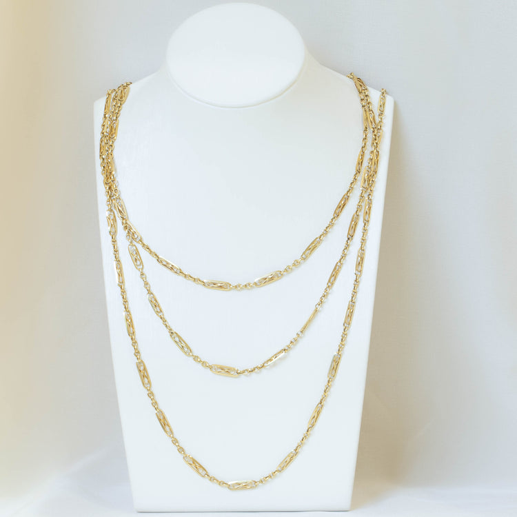 Vintage 18kt Gold French Guard Chain