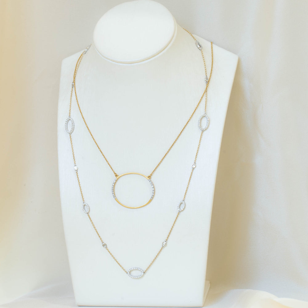 14ky Marika Oval Diamond Necklace