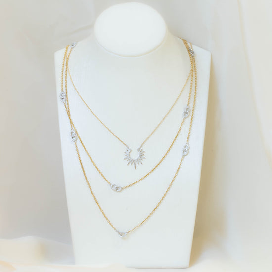 Diamond & Gold Chain Necklace