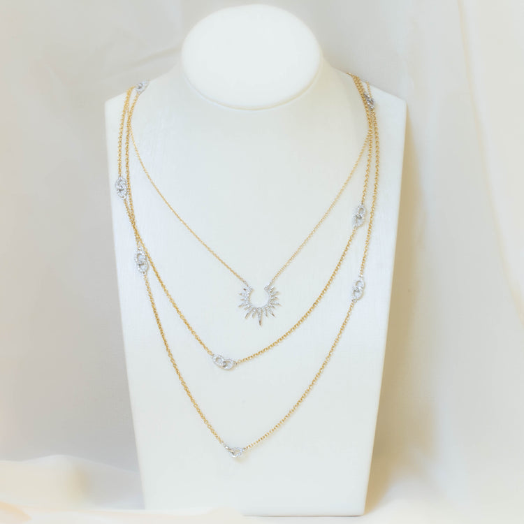 Diamond & Gold Chain Necklace