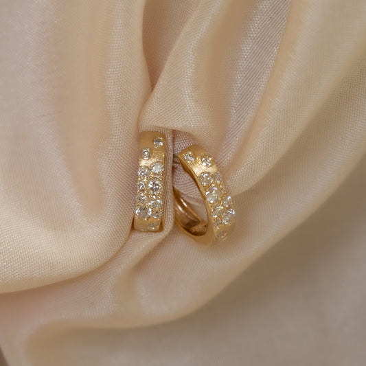 14ky .32ctw Confetti Huggie Earrings by Dilamani