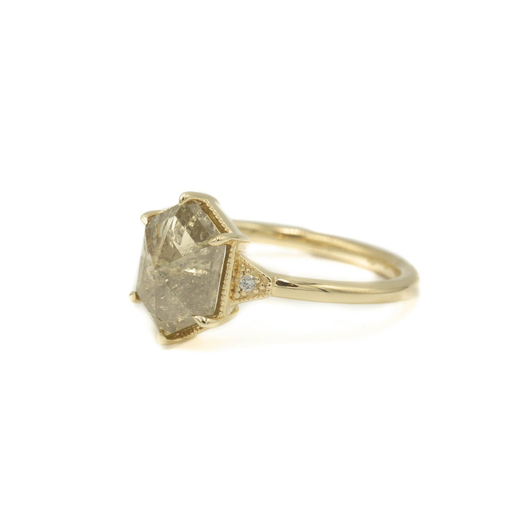 2.40ct Elongated-Hex “Niko” Diamond Ring