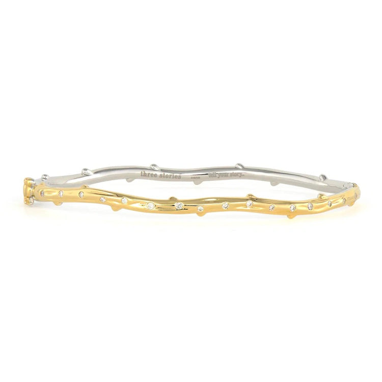 14y/Slv Two-Toned Tree of Life Bangle