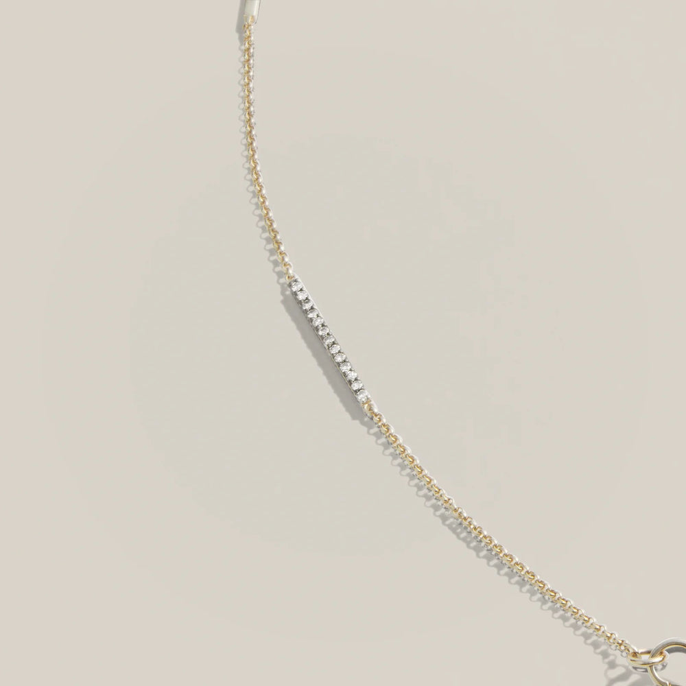14ky Diamond Muff Necklace by Lucy Delius