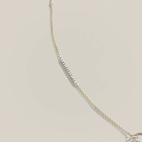 14ky Diamond Muff Necklace by Lucy Delius