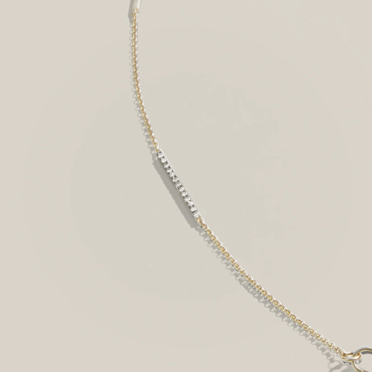 14ky Diamond Muff Necklace by Lucy Delius