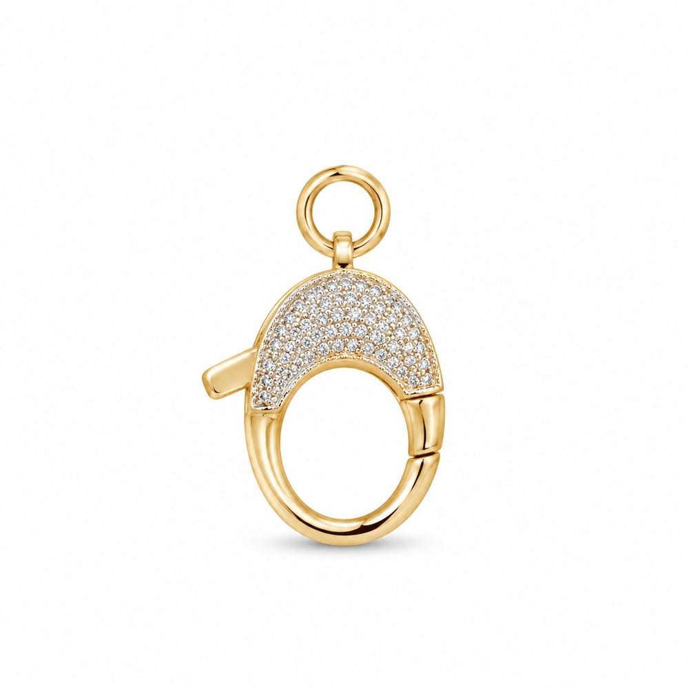 14ky .55ctw Diamond Pave Lobster Claw