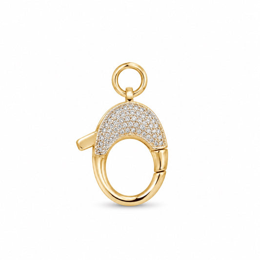 14ky .55ctw Diamond Pave Lobster Claw