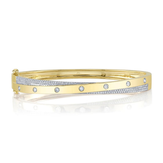 14ky .57ctw Pave Flush Set Bangle