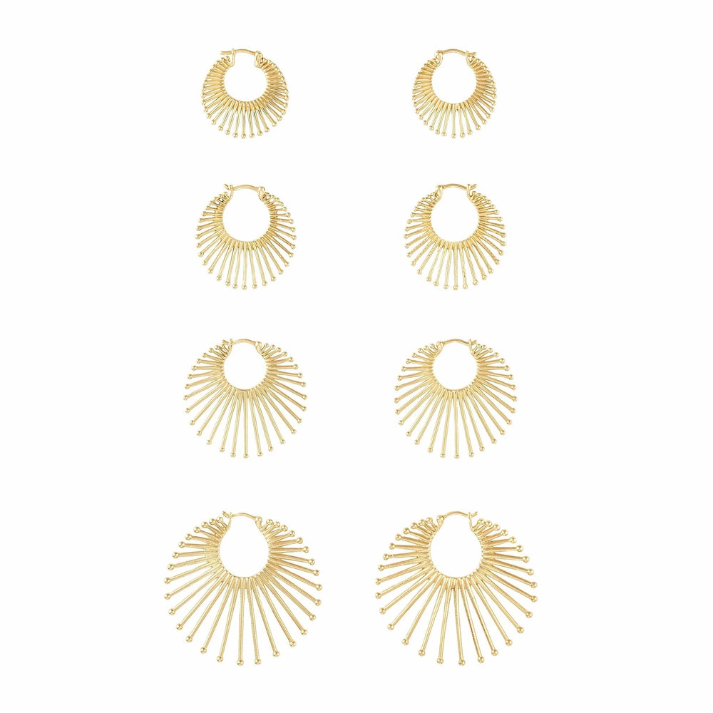 14ky Diamond Lion Hoops by Eden Presley