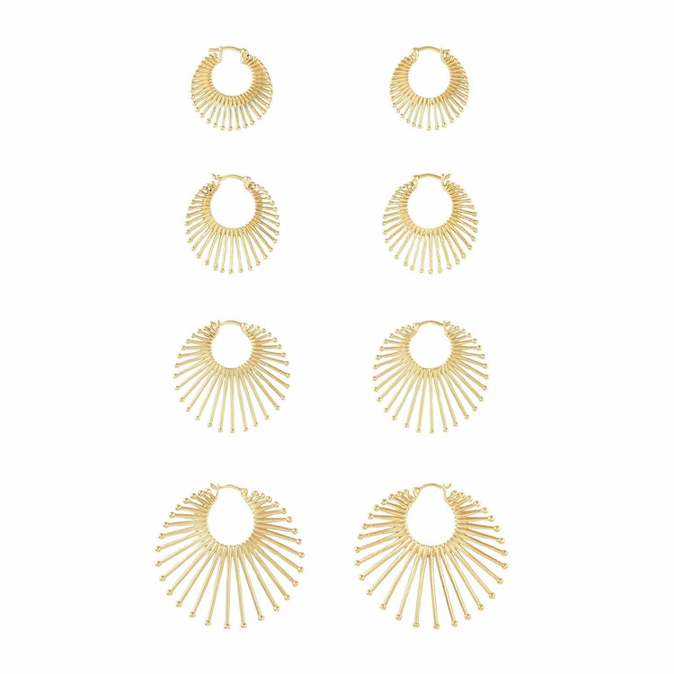 14ky Diamond Lion Hoops by Eden Presley