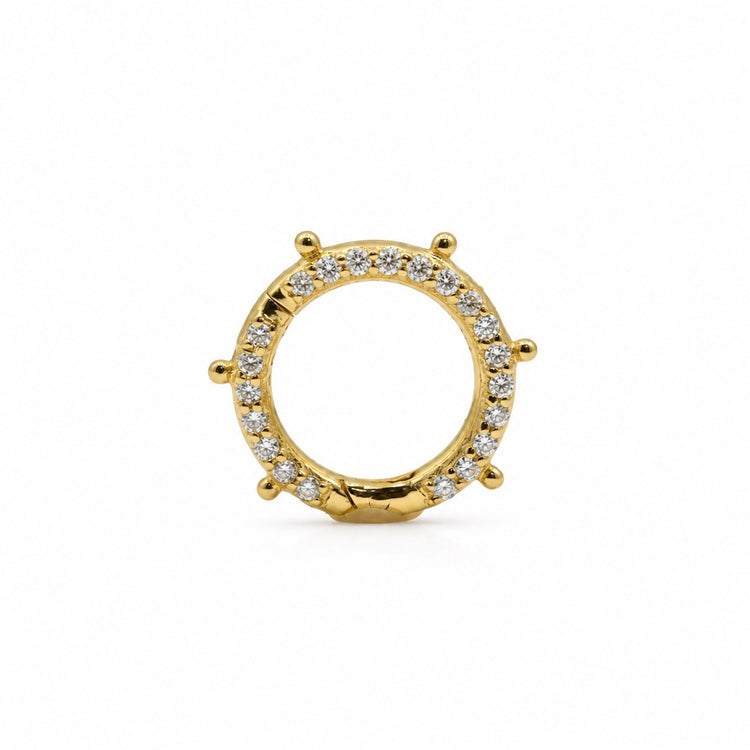 14ky .31ctw Pave Diamond Open Clasp