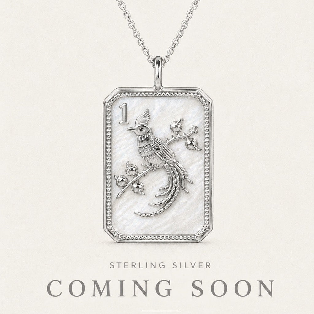 Sterling Silver & Mother of Pearl 1 Bam Charm Necklace