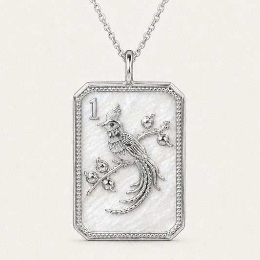Sterling Silver & Mother of Pearl 1 Bam Charm Necklace