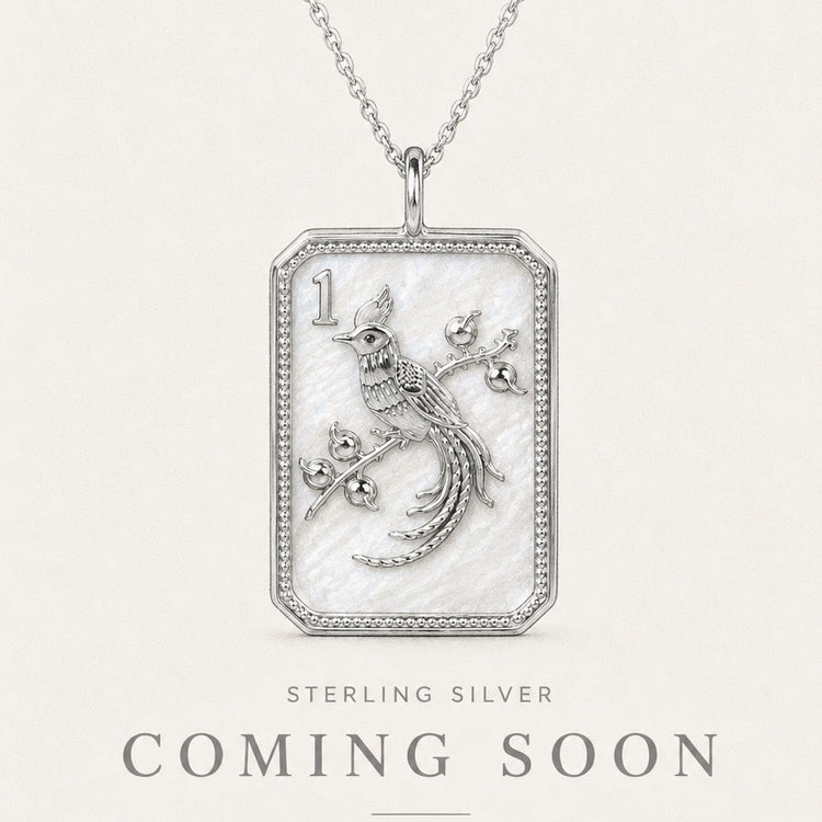 Sterling Silver & Mother of Pearl 1 Bam Charm Necklace