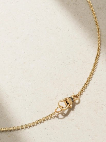 14ky Wishbone Diamond Necklace by Lucy Delius