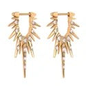 14ky .22ctw Elongated Love Explosion Diamond Earrings